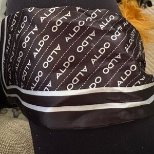 Aldo Black Signature Scarf, Purse Scarf, Ponytail Scarf, Tie